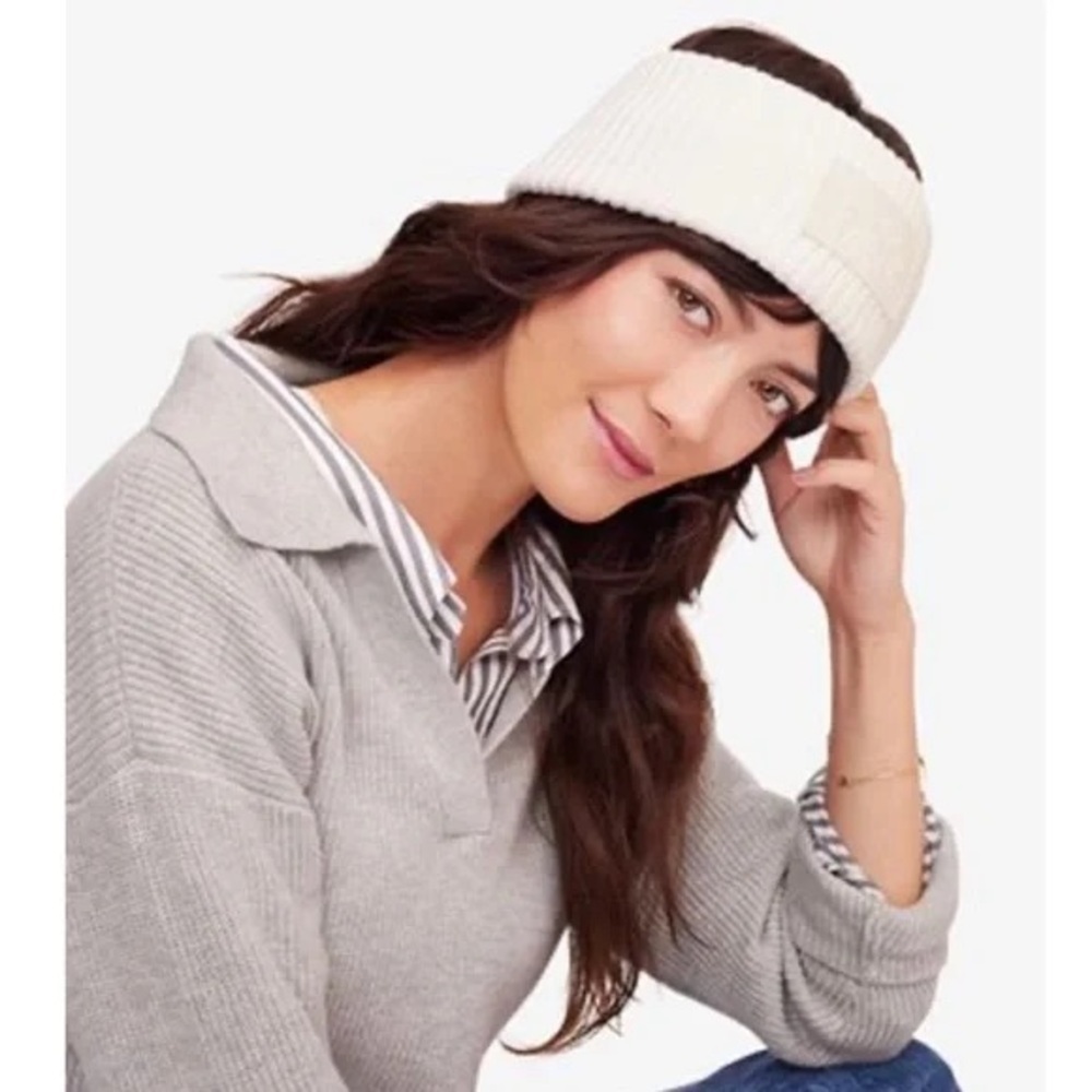 BRAND NEW CREAM COACH KNIT HEADBAND RUBBER PATCH - Picture 4 of 6